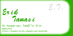 erik tamasi business card